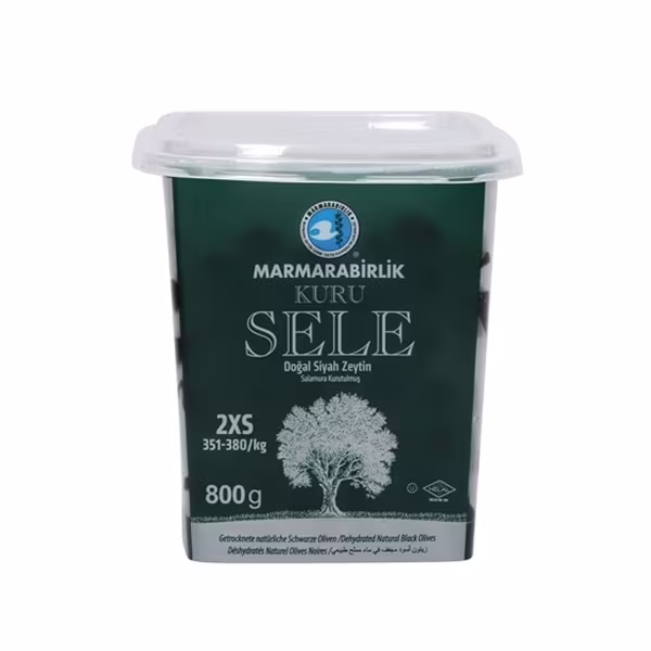 MARMARA BIRLIK sele sort oliven 2XS med stein 800g