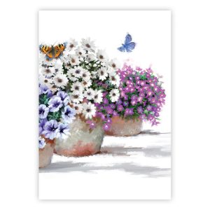 Postkort med blomster