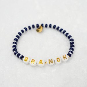 Blått og hvitt armbånd BRA NOK