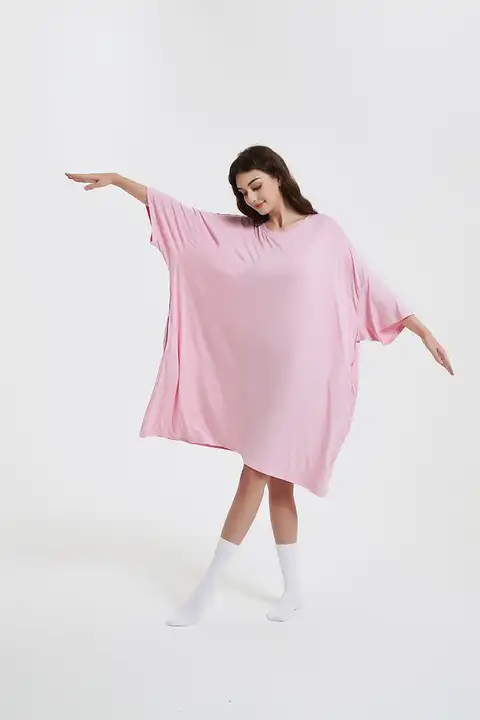 Nattkjole for Damer – Myk Bambus Pyjamas med Lange Ermer – Oversized - Image 4
